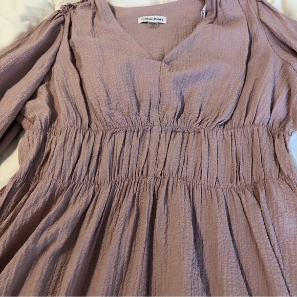 Calvin Klein crinkle gauze ruffle dress NWT size 4 - Picture 9 of 12